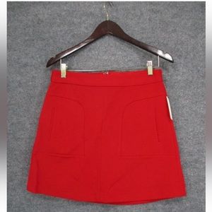 New Anthropologie Maeve Mini Skirt Women 10 Red